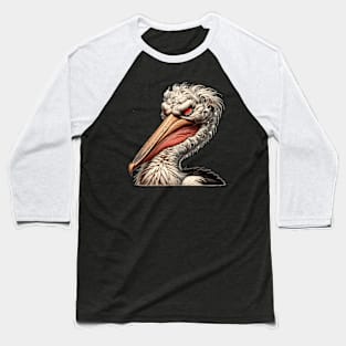 Angry Pelican - 19th Century Natural History Art Baseball T-Shirt